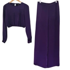 House of Harlow 1960 2 piece pant/top set deep purple/Eggplant size Small