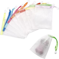 10PCS Mesh Soap Bag, Exfoliating Soap Saver Pouch, Foam Net Soap Saver, Soap Bag