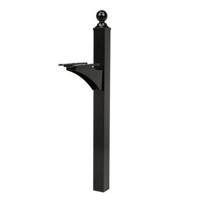 Landover Aluminum Mailbox Post, Black No Size,