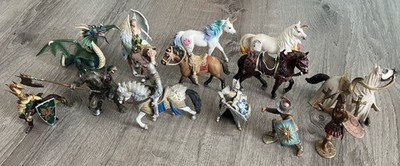 Schleich Papo Medieval Knights/Dragons/Horses/Unicorn Lot