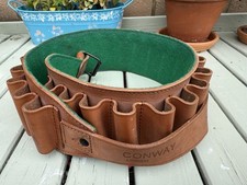 Conway Of London Tan Leather 12 Bore Cartridge Belt - BNWOT