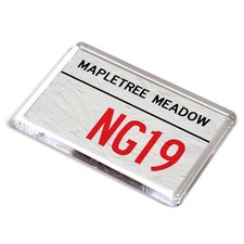 FRIDGE MAGNET - Mapletree Meadow NG19 - UK Postcode