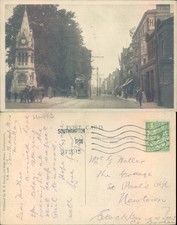 The Clock Tower Southampton Hampshire England RE Brown 1915 postmark Street