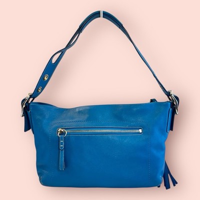 COACH Y2K Vintage East West Legacy Tassel Leather Zip Shoulder Bag