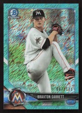 2018 Bowman Braxton Garrett Chrome Prospects Aqua Shimmer Refractor #/125 BCP42