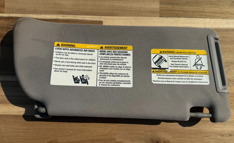 Parasol Nissan Xterra Frontier 2005-2012 lado del conductor gris iluminado tela izquierda fabricante de equipos originales Foto 3 de 3