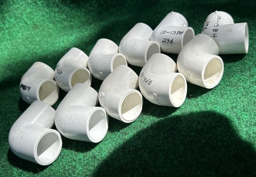 Lot of 11 3/4โ PVC Schedule 40 90ยฐ Elbow Fittings NIBCO LASCO Colonial Plumbing