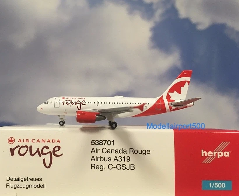 Herpa Wings 1:500  Airbus A319 Air Canada Rouge C-GSJB  538701  Modellairport500