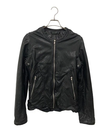 Varde77 Leather Sheepskin Jacket Made in Japan Men's Size S Black - product listing photo