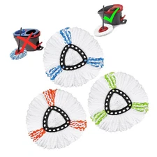 3 Pack Mop Replacement Heads Compatible with Spin Mop, Microfiber Spin Mop Re...