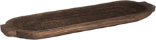 Decorative Paulownia Wood Tray, Brown
