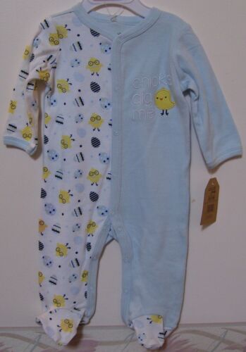 Boys Chick Pea Chicks Dig Me Footed Sleep & Play Pajamas Easter 3-6M