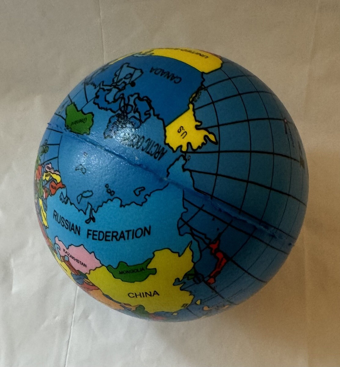 Globe Stress Ball KONTONTY Interactive Earth Globe – Squeezable Foam ...
