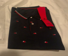 Men's Carolina Herrera Polo Shirt,style 91CH742506741, size M, Navy Blue/Multi