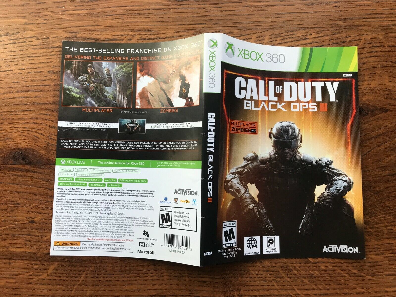 Replacement Case ONLY for CALL OF DUTY BLACK OPS II XBOX 360