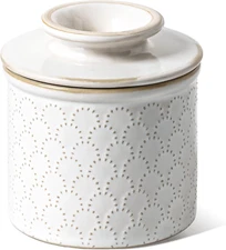 LE TAUCI Butter Crock, Butter Dish with Lid, Butter Container for Counter with W