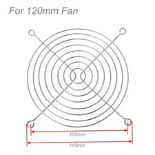 120mm Wire Fan Guard for Case or Cooling Fans w/ Screws, CF-G120C