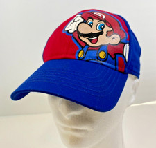 Super Mario Nintendo Youth OSFM Adjustable Red Blue Baseball Hat