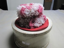 Red HAT Liz Claiborne Flower top that comes off ~ 4083