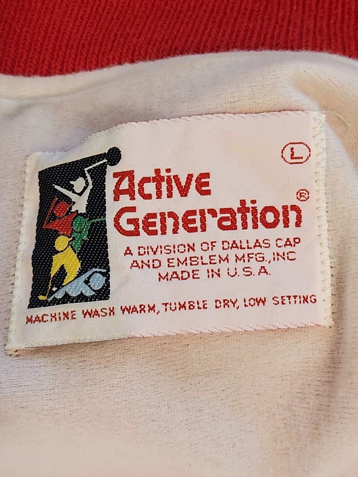 Vtg Red Active Generation Snap Button Jacket Size… - image 8