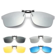 Polarized Clip On Sunglasses for Prescription Glasses Rimless Flip Up Sunglasses