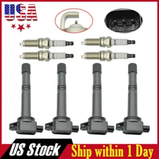 UF602 4x Heavy Duty Ignition Coils + Iridium Spark Plugs for Honda Accord Acura