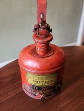 Vintage JUSTRITE Heavy Duty Red Safety Gas Can UL Listed Part MH-207