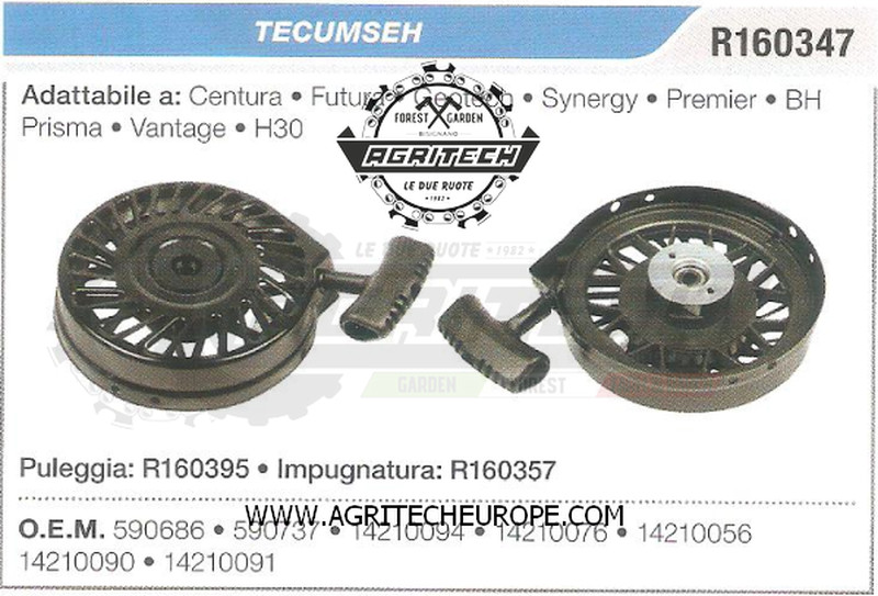 14210091  CARTER AVVIAMENTO COMPLETI  MOTORE TECUMSEH GEOTECH FUTURA CENTURA 