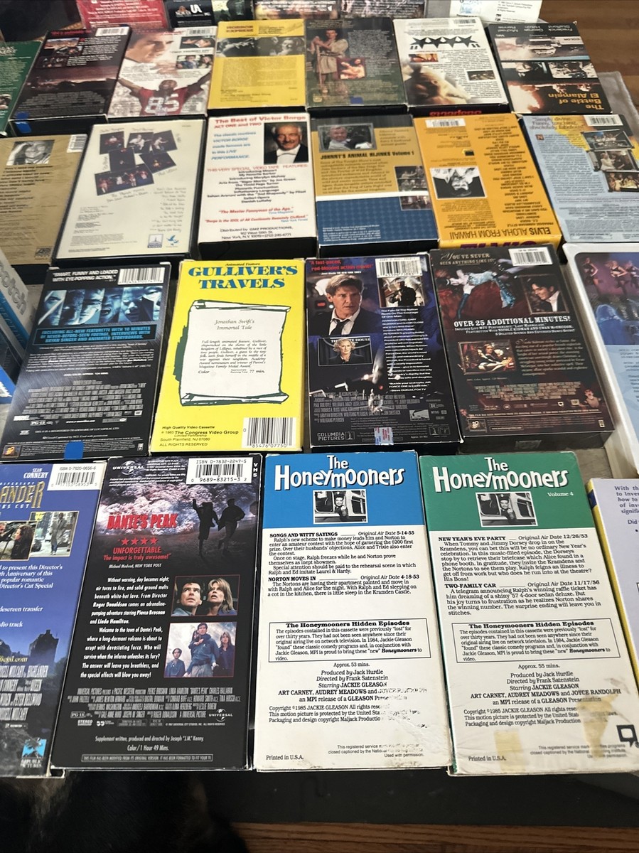 Huge Lot 40 VHS Movies - 7 Box Sets - Action Adventure Comedy
