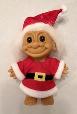VTG Russ 5.5 Santa Troll Christmas Doll Vinyl Figurine Toy 18278 Santa Claus