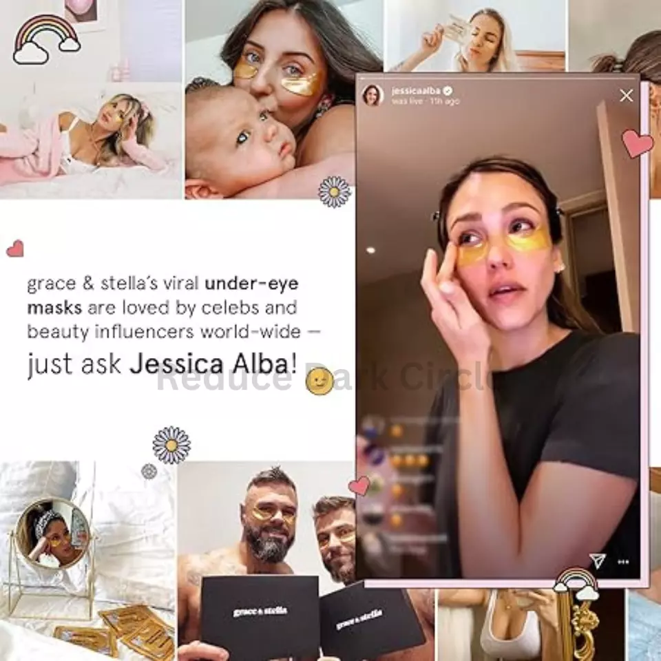 Grace & Stella Gold Under Eye Mask - 24 Pairs, Vegan Self Care, Gifts for Women - Image 4 of 4