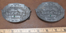 Vtg Pair 1995 Harley Davidson Couple of the year Branson motorcycle belt buckle