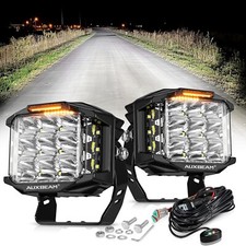 Auxbeam 5 Inch 168w Led Pod Driving Work Lights W Side Light Drl Off-road Pair Auxbeam 5 Inch 168w Led Pod Driving Work Lights W Side Light Drl Off-road Pair