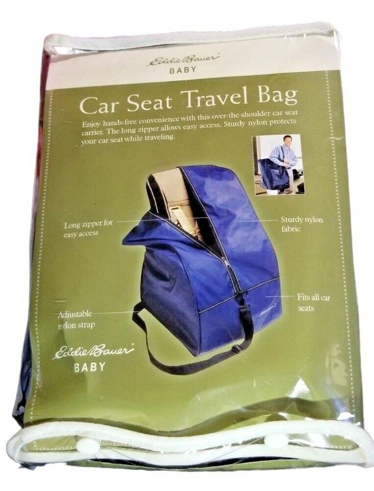 Eddie Bauer KID Car Seat Travel Bag Blue Shoulder Bag Protective Sturdy Nylon Eddie Bauer KID Car Seat Travel Bag Blue Shoulder Bag Protective Sturdy Nylon