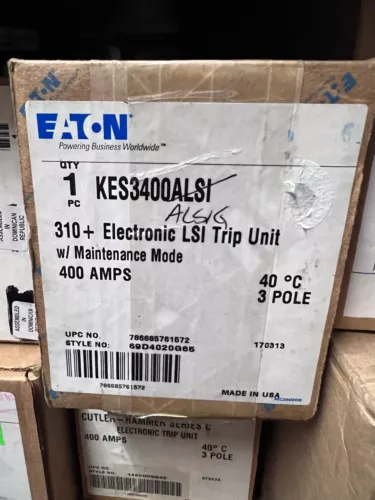 Eaton USED KES3400ALSIG Trip Units KES 3P 400A 600V