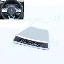 Für Mercedes Benz AMG 45MM Auto Lenkrad Badges Metal Emblem Aufkleber Silber NEU