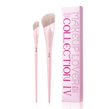 Jessup Foundation Brush and Concealer Brush, Pink Makeup Brushes Set 2Pcs Premiu