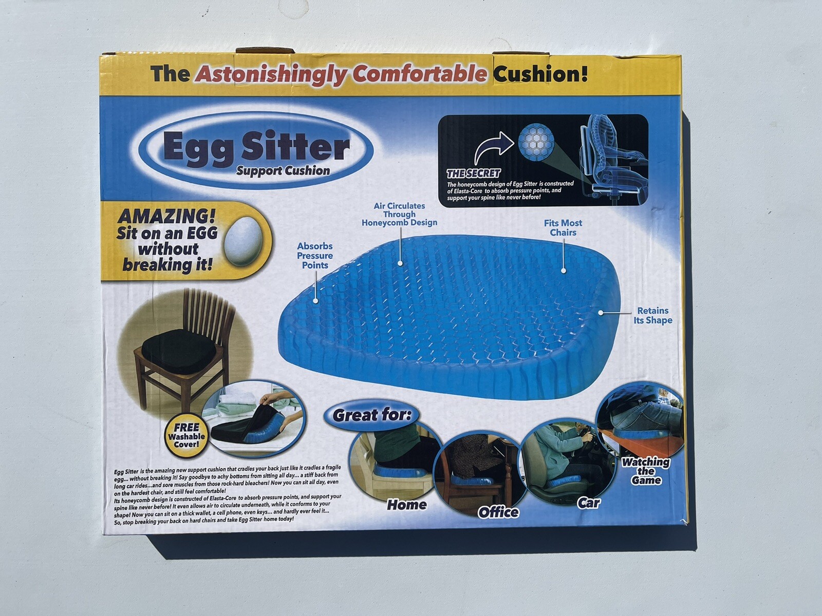 New BulbHead Egg Sitter Seat Cushion with Cover Support As