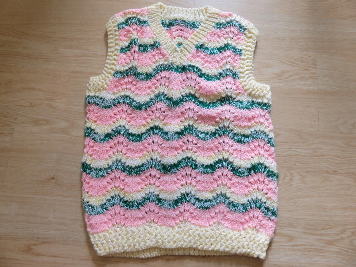Pink and green sweater best sale vest