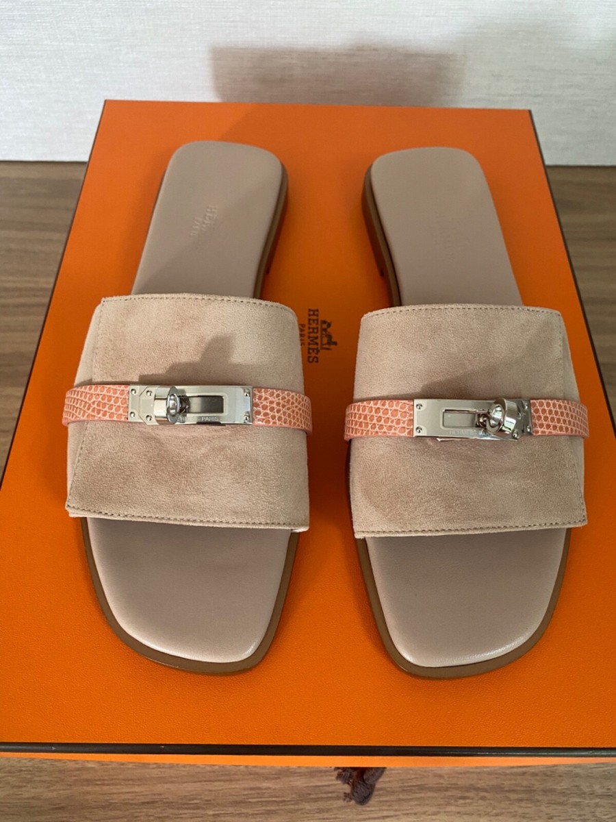 RARE Hermes Giulia Sandals Beige/exotic | eBay