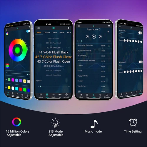 LED Firework Strip Lights Dream Color RGB Smart Music Sync APP & Remote Control - Picture 7 of 16