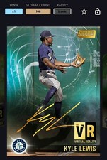 Topps Bunt 21 Stadium Club Virtual Reality Kyle Lewis Gold Sig Iconic Digital
