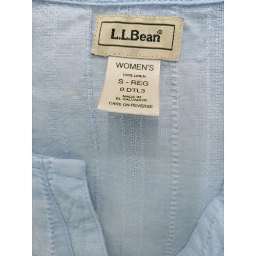 L.L.Bean 100% Linen Top Long Sleeve Shirt Sz S Coastal Vacation - Picture 9 of 9