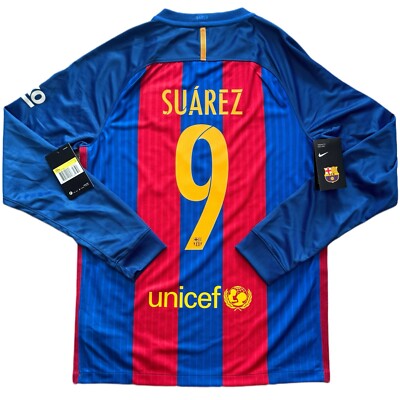 バルセロナ SUÁREZ 背番号9 長袖 ユニフォーム 15-16 FC Barcelona SUÁREZ 背番号9 長袖 シャツ - メルカリ