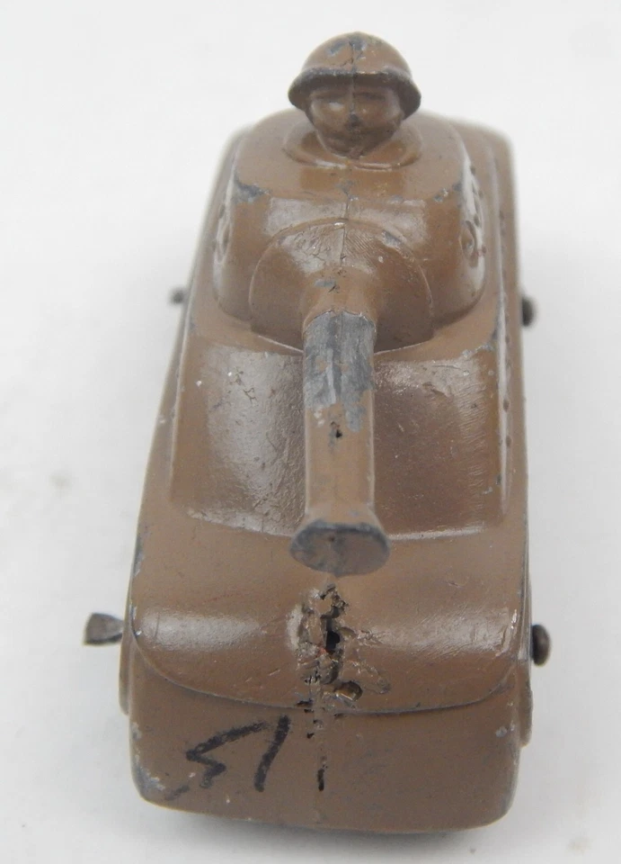 Barclay Manoil Pot Metal Army Tank W/ Driver - Image 3 of 4