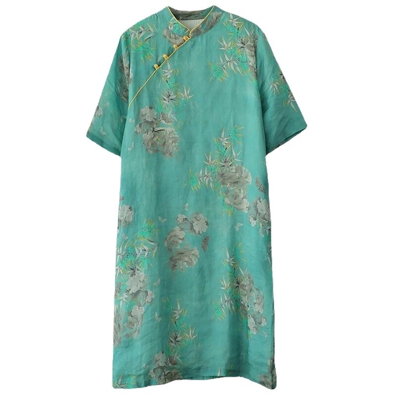 Vestidos florales de bambú para mujer