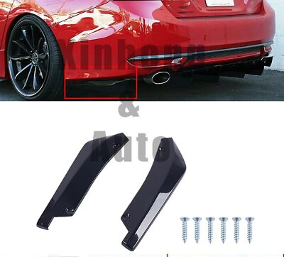 #ad #ad Glossy Black Rear Bumper Lip Diffuser Splitter Canard Protector Car Accessories $9.90