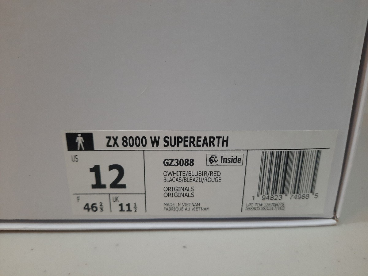 Adidas ZX 8000 W Superearth X Sean Wotherspoon Sz 12 | eBay