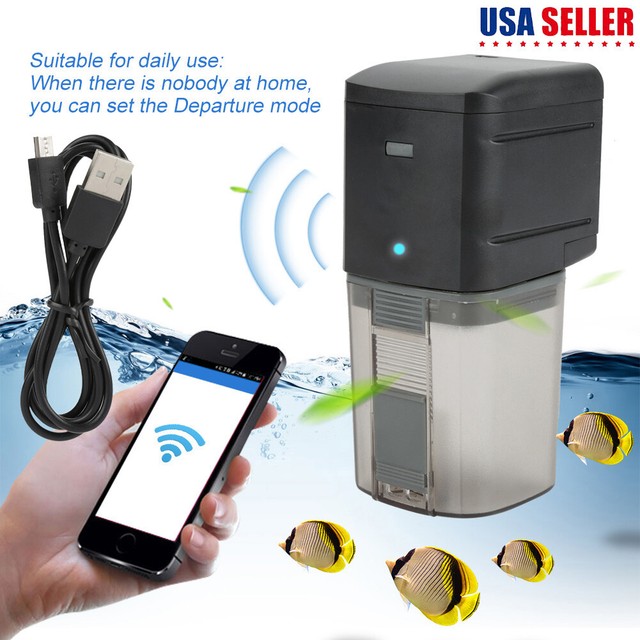 Automatic Wifi Aquarium Fish Food Feeder Adjustable Food Dispenser