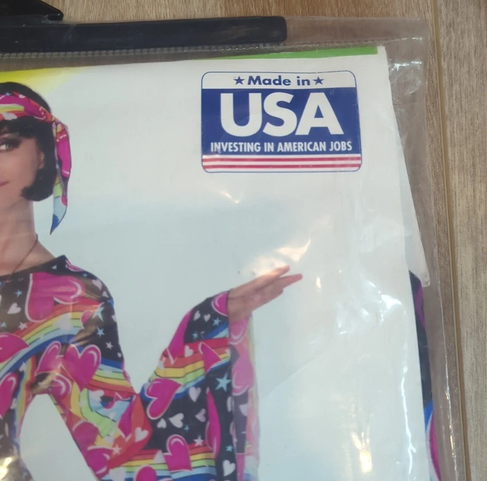 Disfraz de Halloween hippie de Rubie para mujer adulto talla grande Go-Go niña hecho en EE. UU. Foto 4 de 4